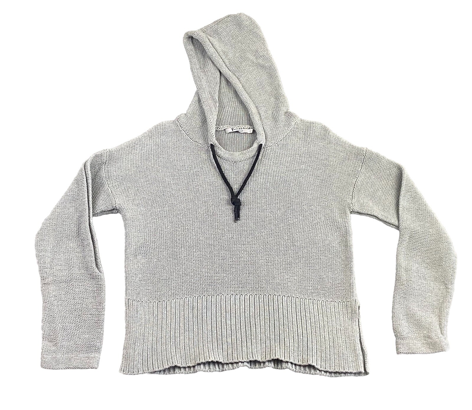 T Alexander Wang Women Gray 100% Cotton Knit Pullover Hoodie Sz Small EXCELLENT T Alexander Wang Women Gray 100% Cotton Knit Pullover Hoodie Sz Small EXCELLENT