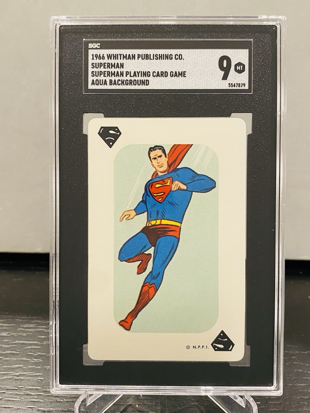 1966 Whitman Superman Aqua Background SGC 9 MINT POP 1 Highest Graded DC Comics