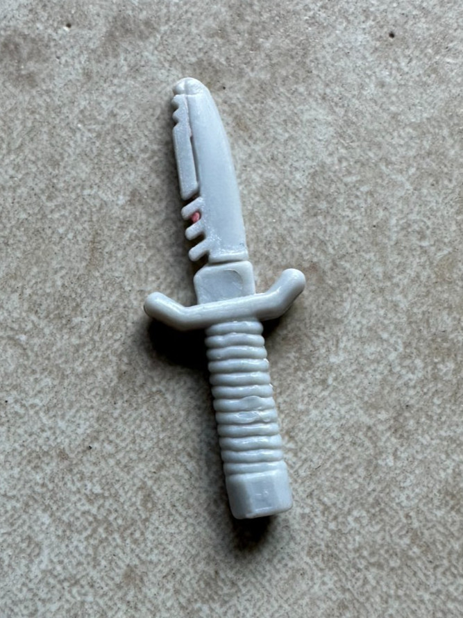 Vintage 1987 GI Joe Steam Roller Knife Accessory FLAWED Hasbro ARAH