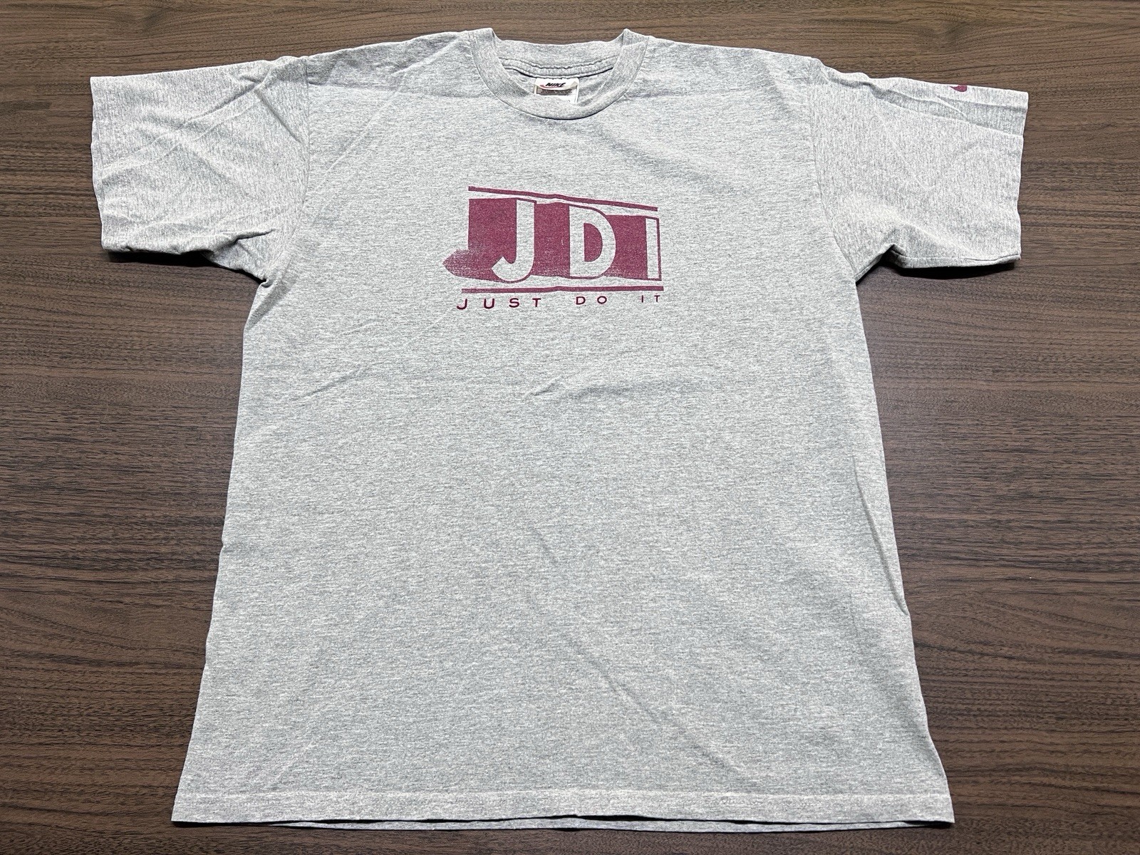 VTG 80s Stanford Cardinal Track & Field Nike JDI Gray T-Shirt - Medium - RARE
