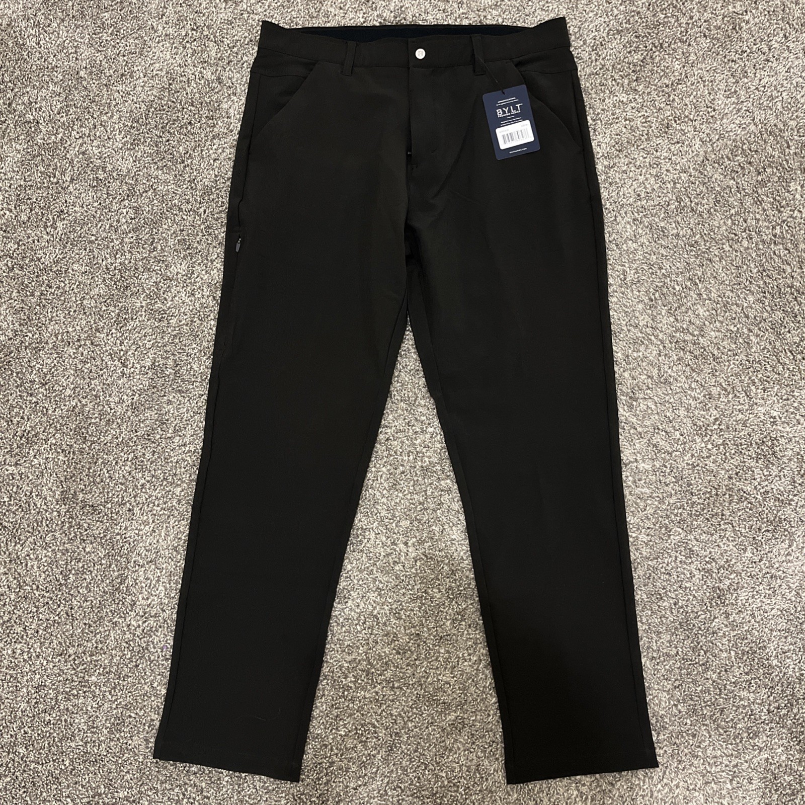 NWT Bylt Men\'s Black Kinetic Pants Size 38