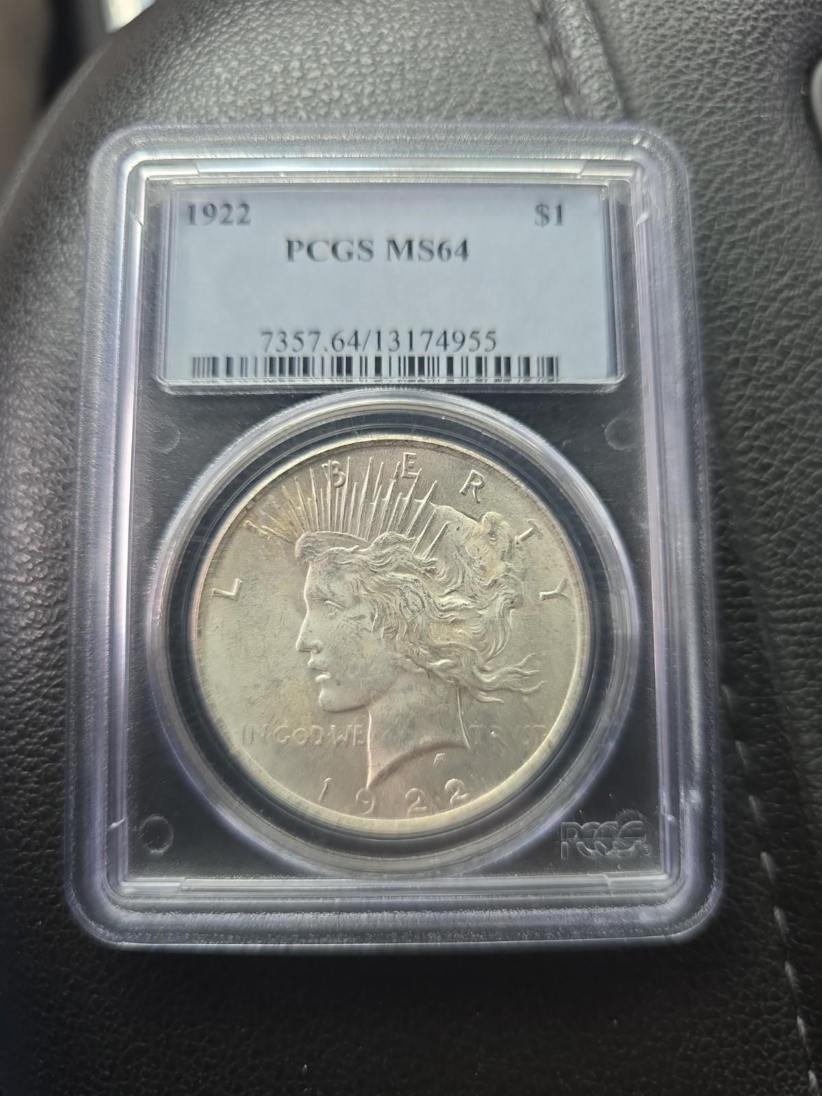 1922 P Peace Silver Dollar PCGS MS-64 1922 P Peace Silver Dollar PCGS MS-64