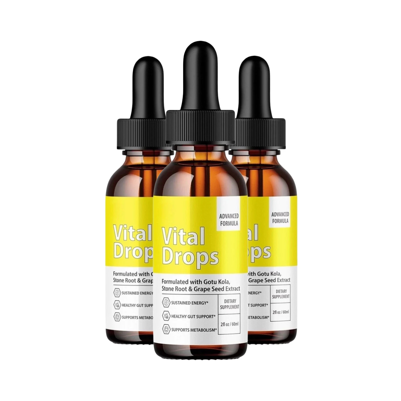 Vital Drops - VitalDrops Daily Drops Supports Weight Management 60 ML Pack of 3