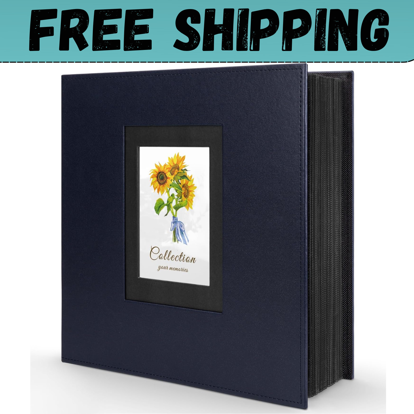 Photo Album 4x6 600 Photos, Leather Cover Extra Large Capacity Holds 600 Horizon