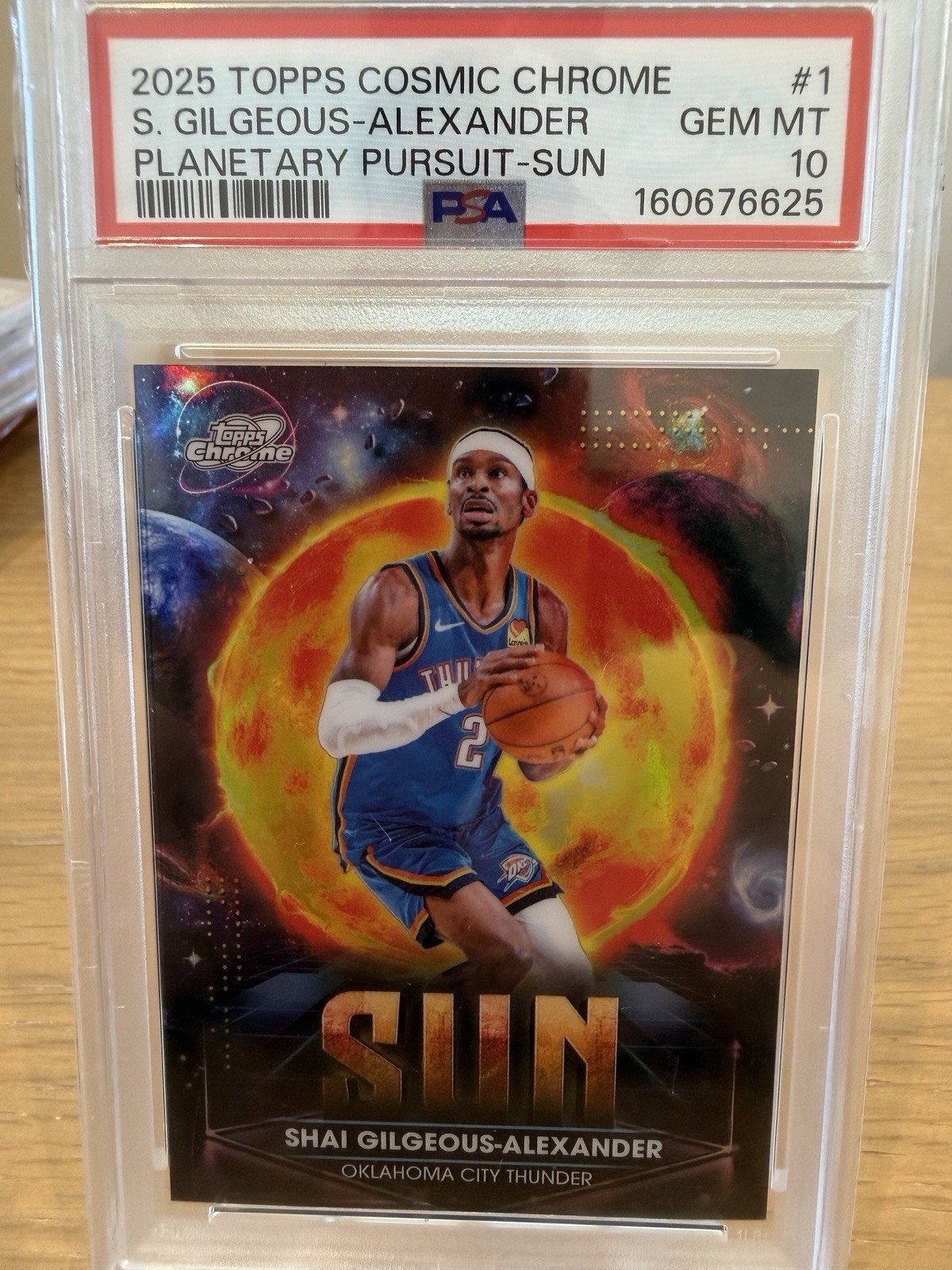 25-26 Topps Cosmic Chrome - Planetary Pursuit Shai Gilgeous-Alexander #PPS-1 Sun 25-26 Topps Cosmic Chrome - Planetary Pursuit Shai Gilgeous-Alexander #PPS-1 Sun