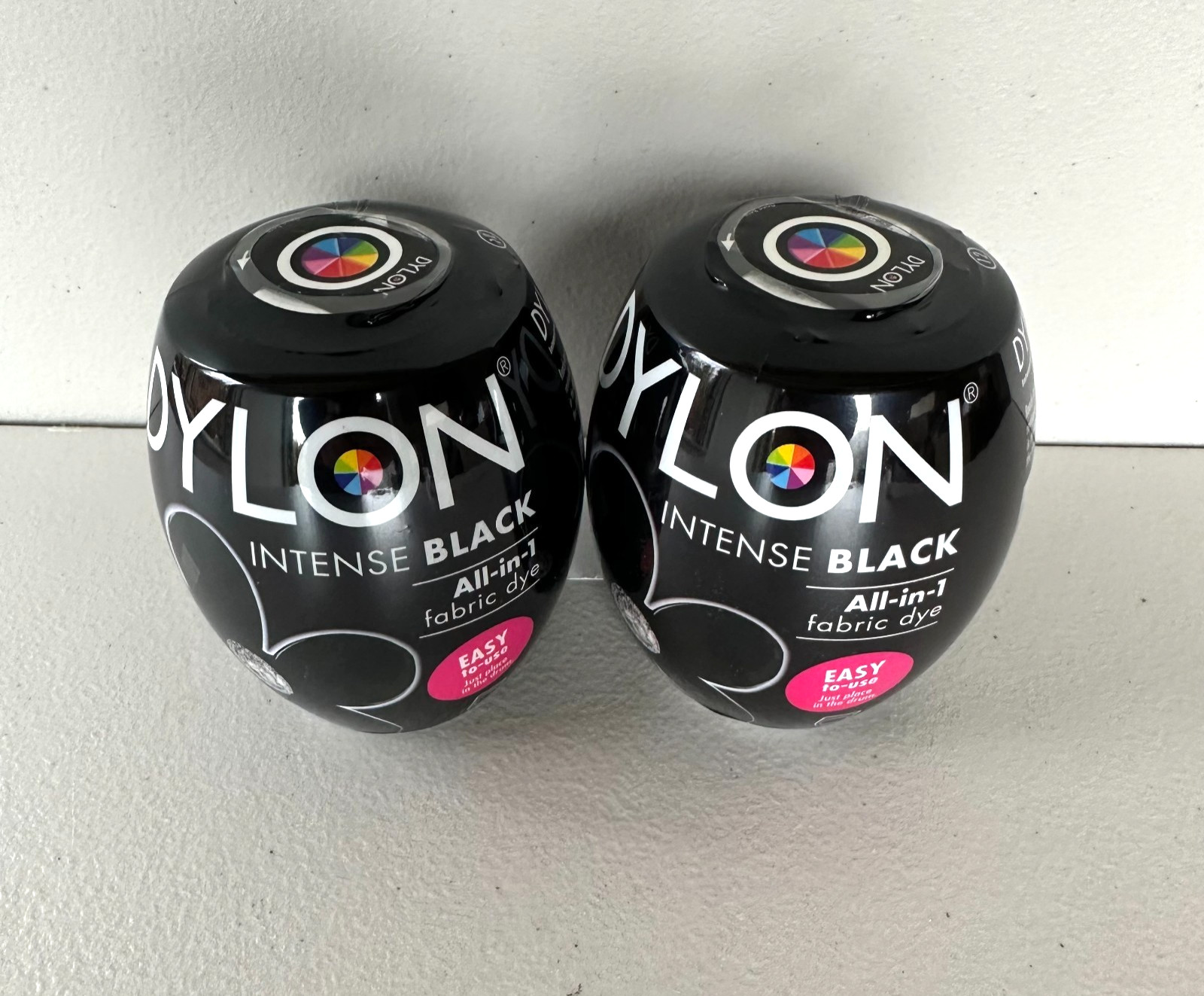 DYLON Fabric Machine Dye Pod Intense Black 350g for Natural Fibers - LOT OF TWO DYLON Fabric Machine Dye Pod Intense Black 350g for Natural Fibers - LOT OF TWO