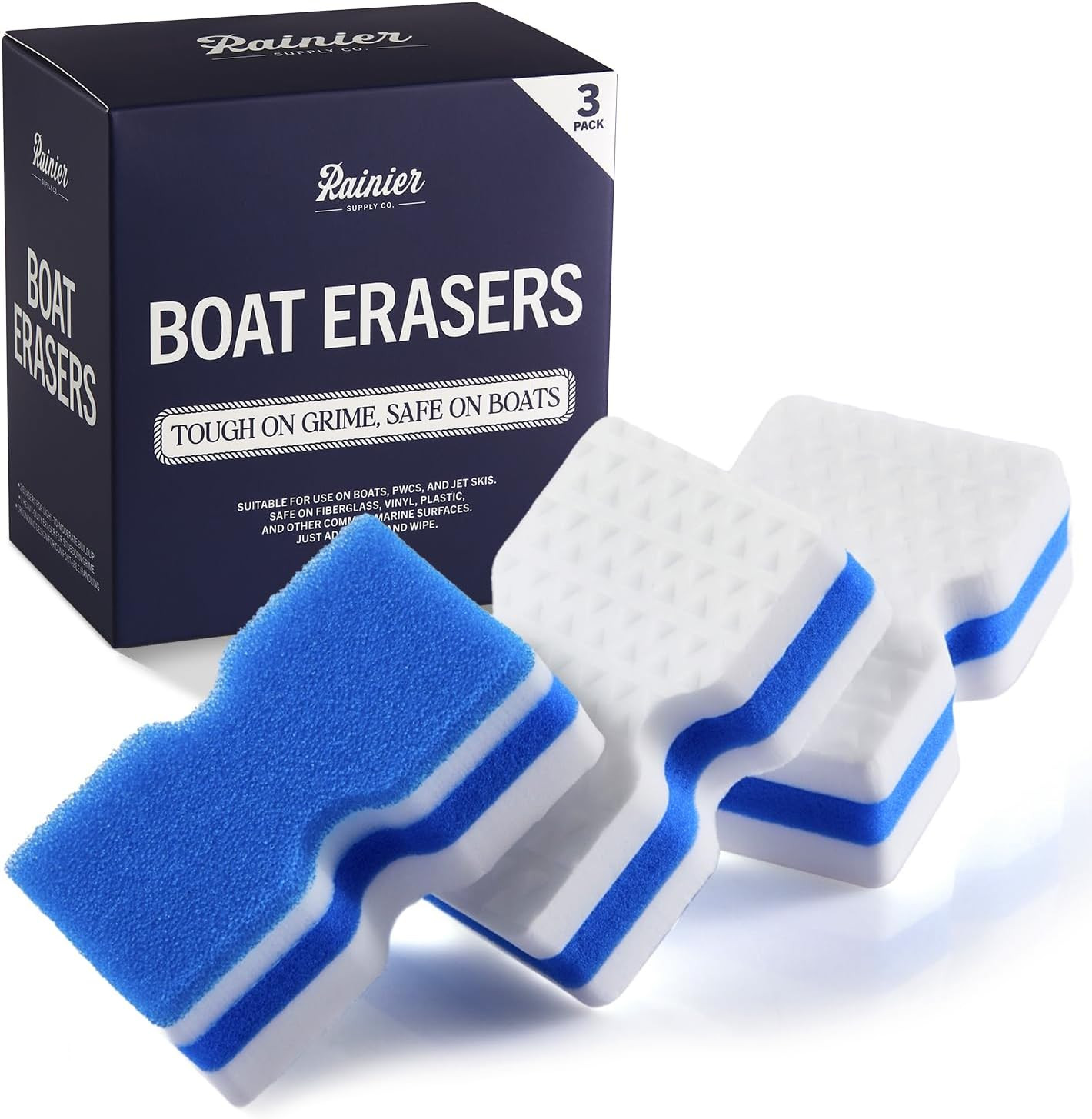 Rainiersupplyco Boat Scuff Eraser - Magic Boat Erasers for Cleaning Seats, Hulls