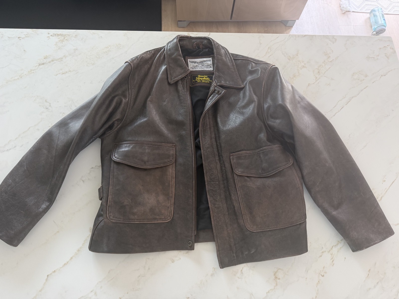 Noble House Indiana Jones Genuine Steerhide Leather Jacket – Men’s Large