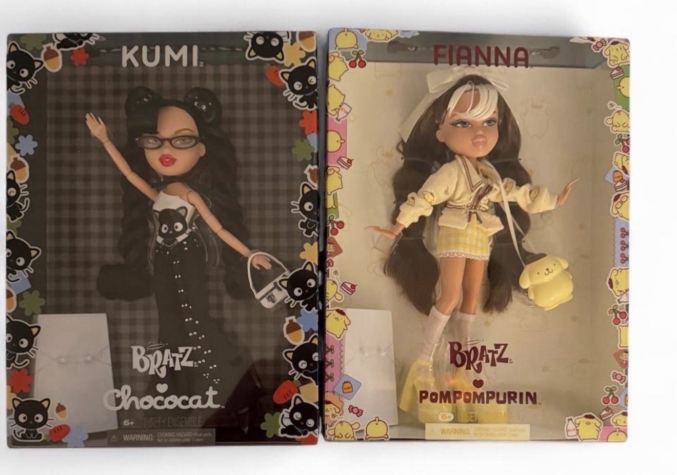Bratz POMPOMPURIN Fianna AND Chococat Kumi LOT OF BOTH DOLLS NEW IN HAND READ