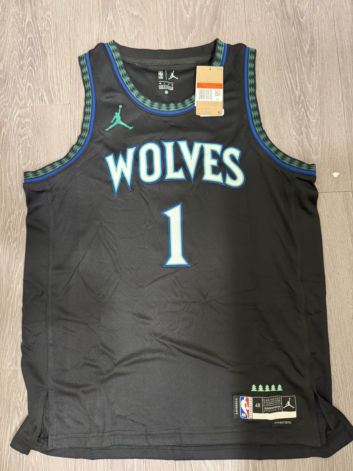 Lamelo Ball Minnesota Timberwolves Statement Edition Size Large NBA Jersey New Lamelo Ball Minnesota Timberwolves Statement Edition Size Large NBA Jersey New