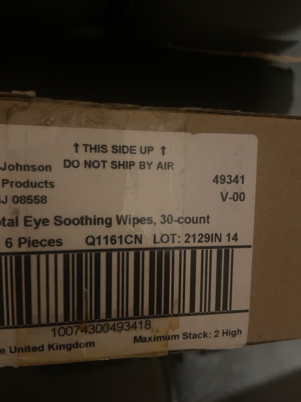 Box Of 6 Jars Visine Eye Soothing Wipes New/ Sealed Box Of 6 Jars Visine Eye Soothing Wipes New/ Sealed