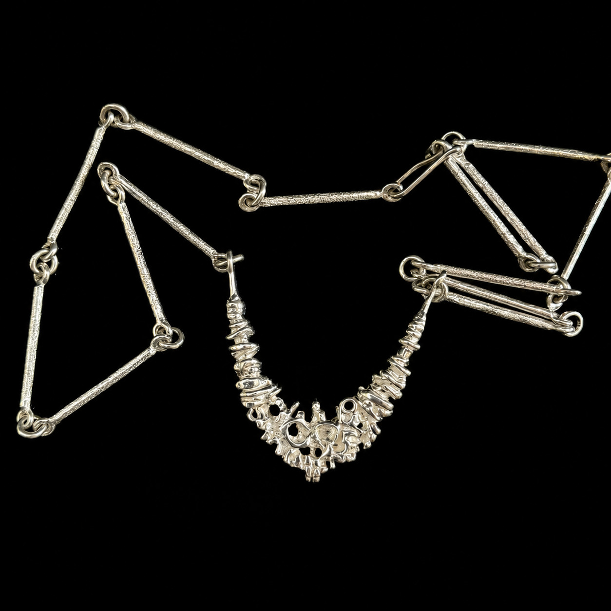 Juhls Kautokeino Norway Scandinavian Sterling Silver Sami Necklace 20\