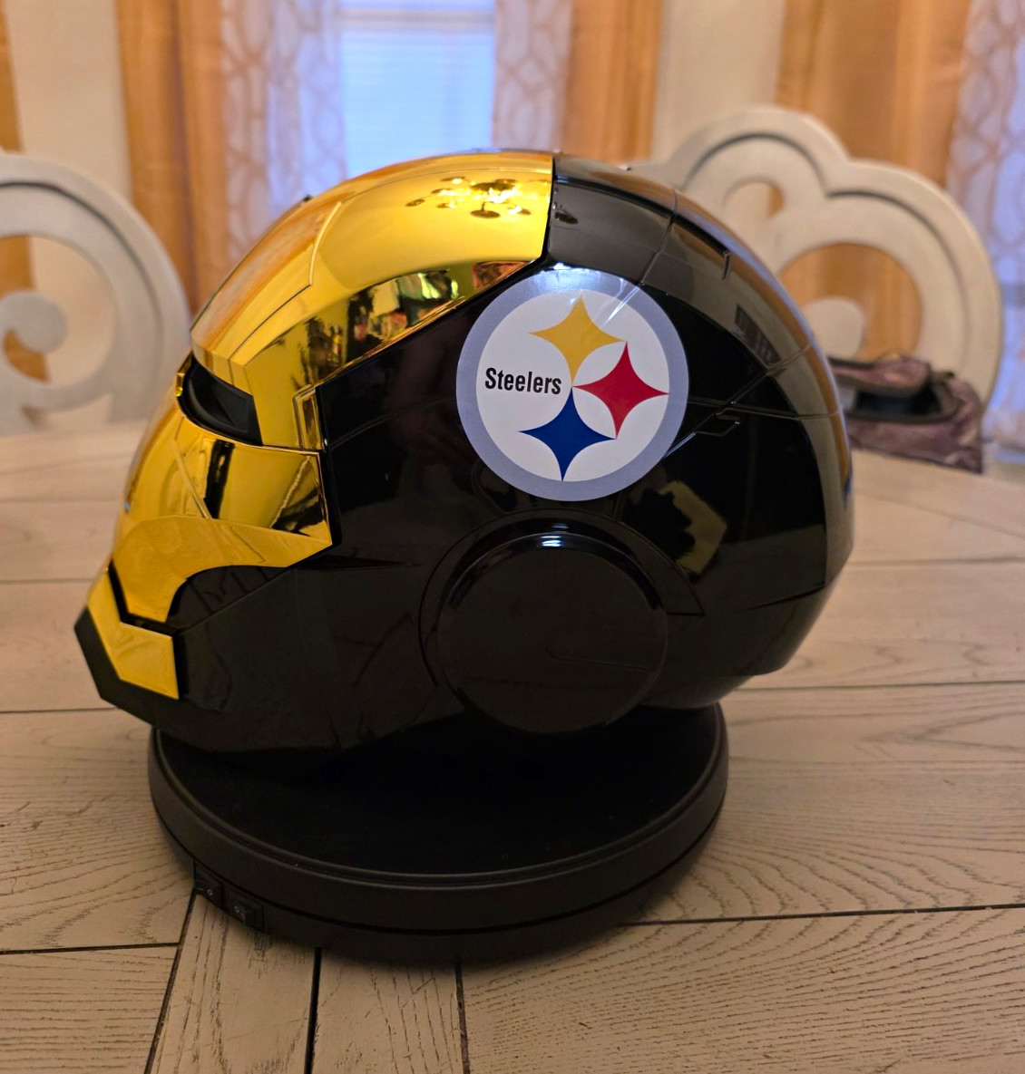 Custom Iron Man MKIV Pittsburg Steelers Voice Activated Helmet One Size Fits All