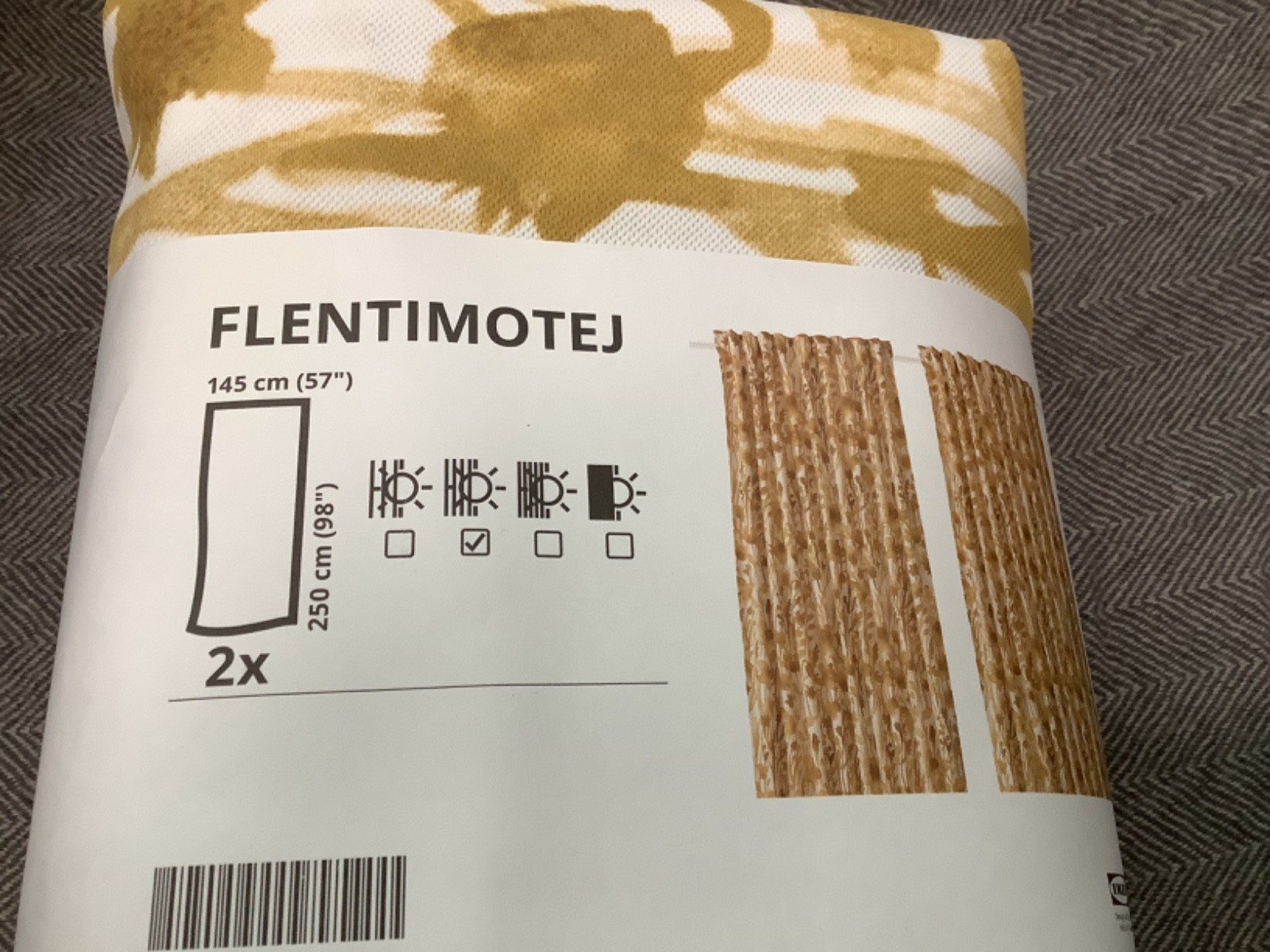 Ikea FLENTIMOTEJ curtains 57x98 \