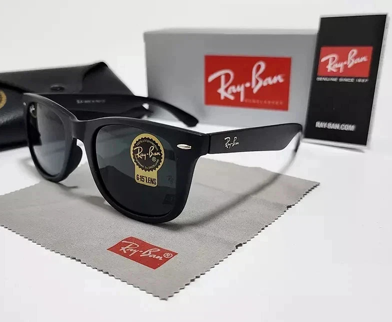 Ray-Ban RB2140 Wayfarer Classic Sunglasses Sunglass Black Frame Black Lens 50mm Ray-Ban RB2140 Wayfarer Classic Sunglasses Sunglass Black Frame Black Lens 50mm