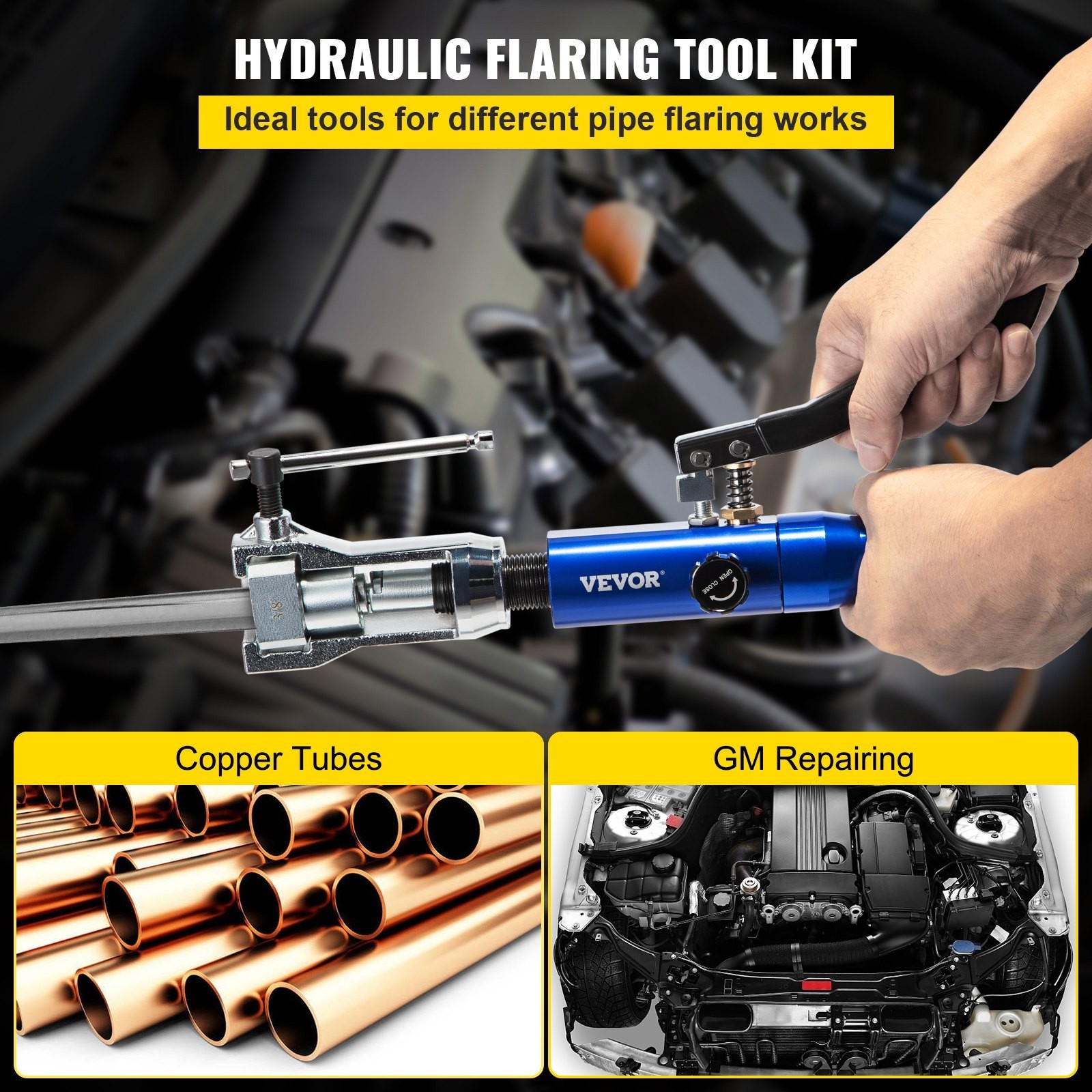 32 PCS Hydraulic Flaring Tool Kit with Tube Cutter for Brake Copper Lines