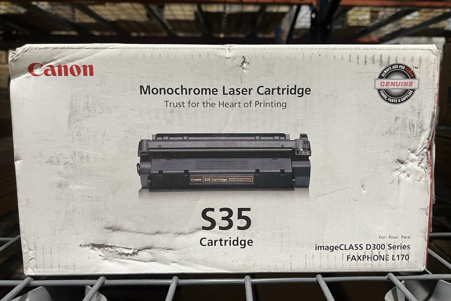 Genuine Canon S35 Black Toner Cartridge (7833A001), OEM-Open/Worn Box