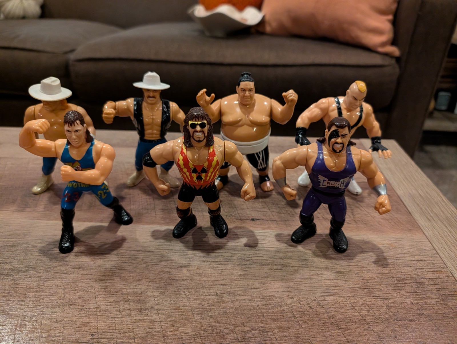 WWF Hasbro Complete Set Series 11 Green  123 Kid Borga Yokozuna Crush Bomb 