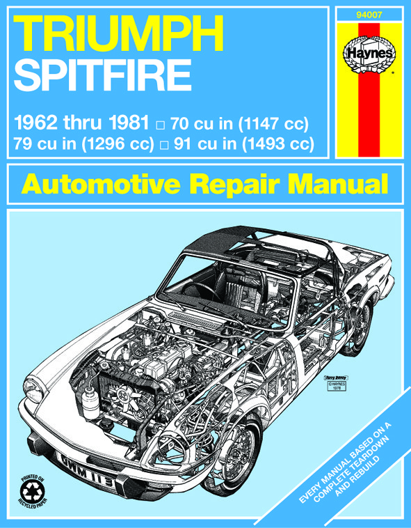 Triumph Spitfire, 1962-1981 Haynes workshop repair manual book