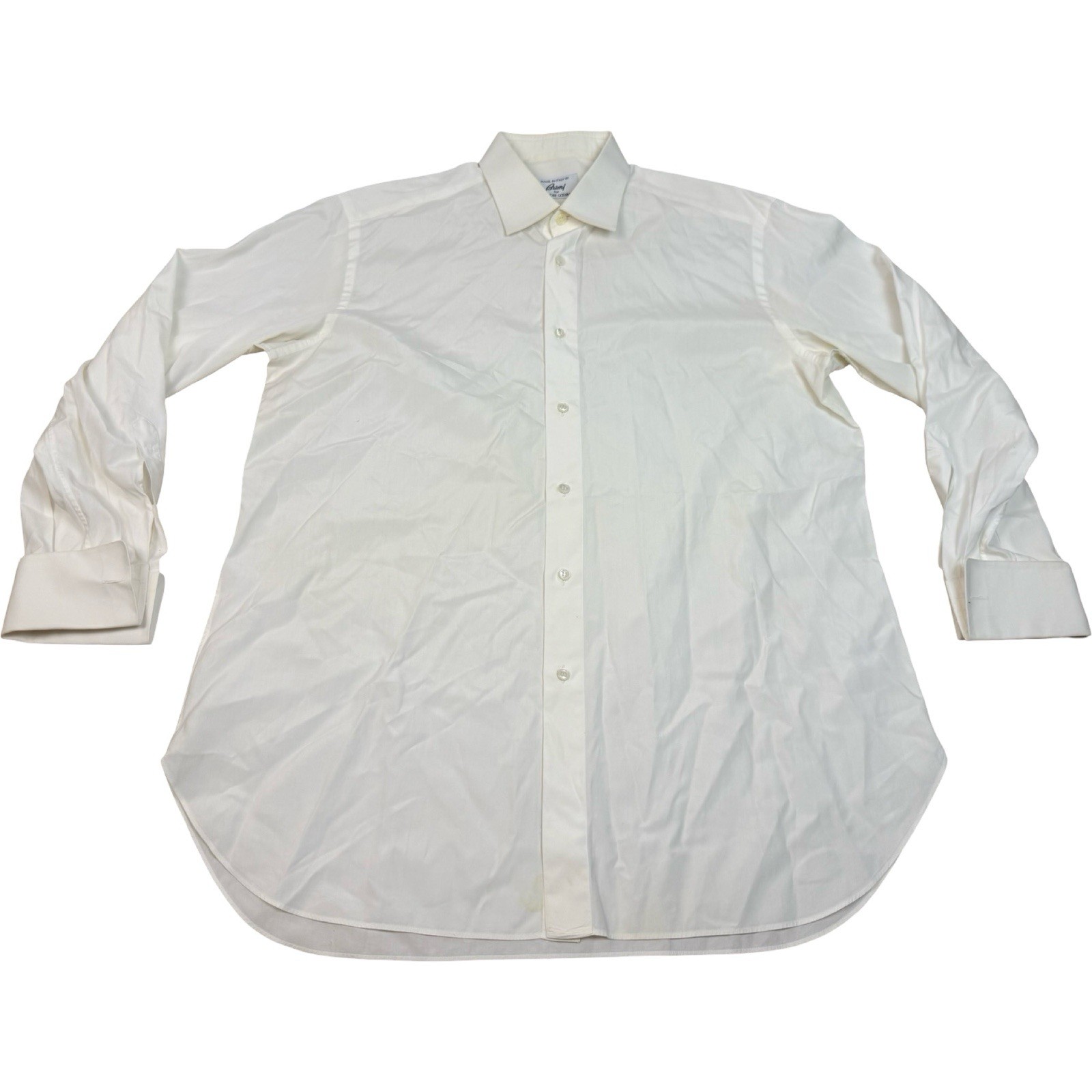 Brioni Bergdorf Goodman 16 41 Long Sleeve Dress Shirt French Cuff Made In Italy