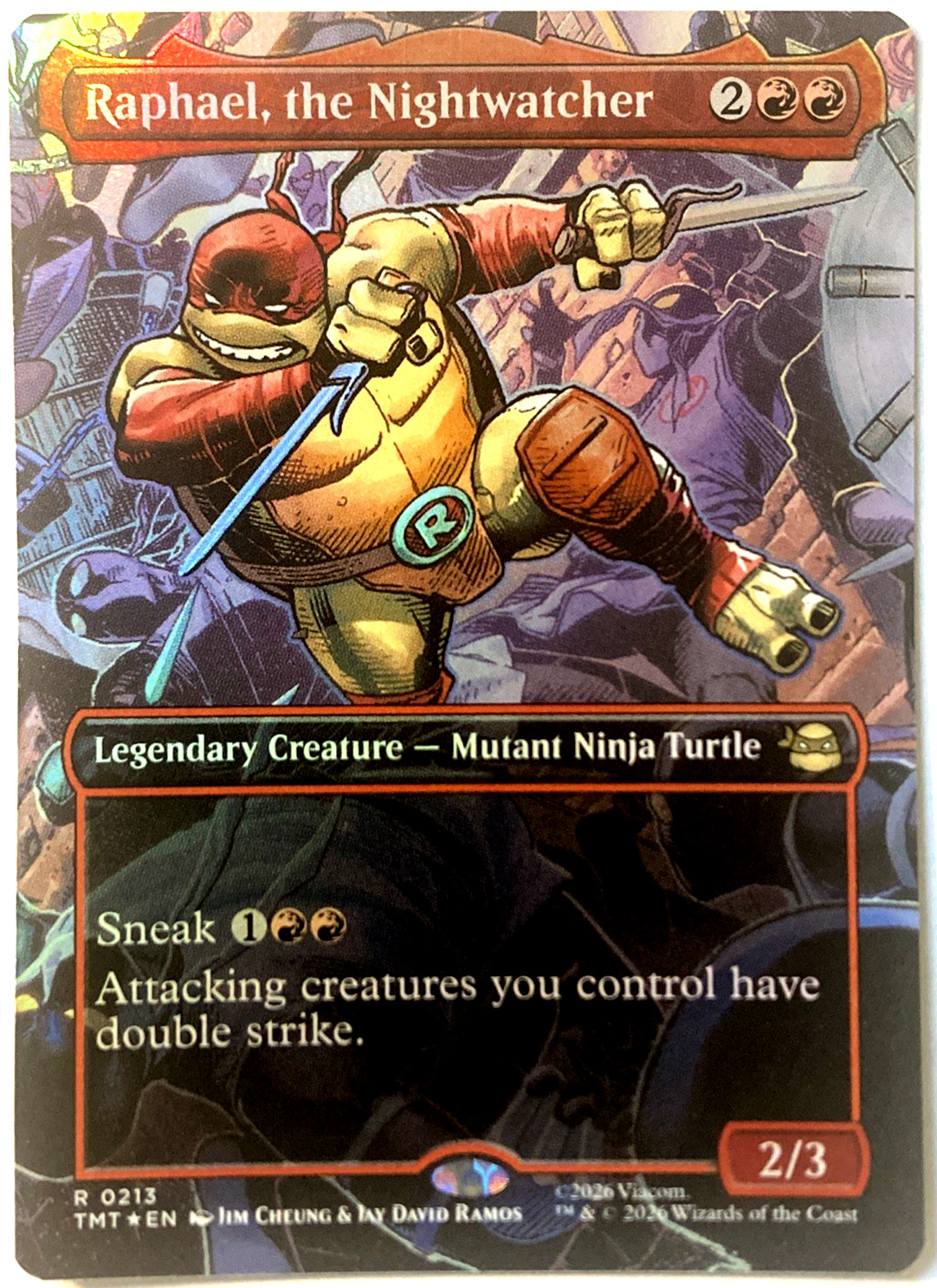 MTG Raphael, the Nightwatcher (Borderless Foil) Teenage Mutant Ninja Turtles 213