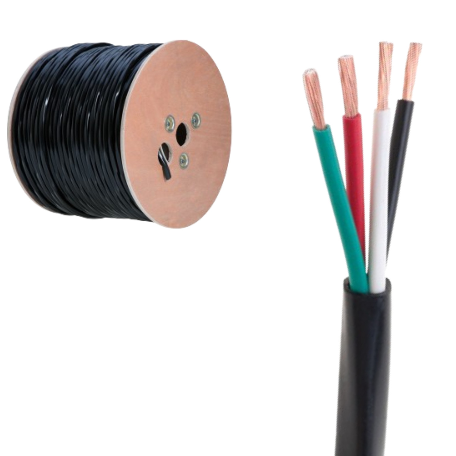 16/4 In-Wall Outdoor Burial UV CL2 Speaker Wire 16 AWG Cable Black 250ft 500ft 16/4 In-Wall Outdoor Burial UV CL2 Speaker Wire 16 AWG Cable Black 250ft 500ft