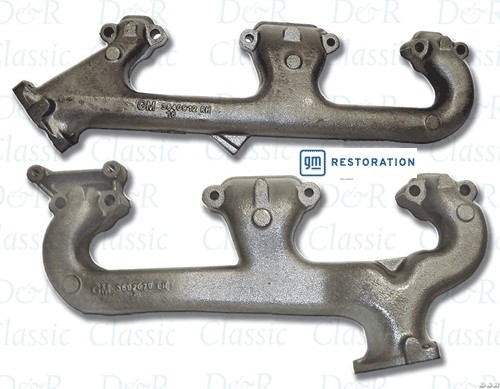 1965-68 Exhaust Manifolds Small Block Camaro Nova Chevelle El Camino GM Licensed