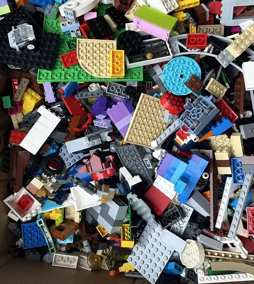 LEGO 20 lbs Pounds Random Parts Pieces Building Plates Blocks Washed Bulk Lot.