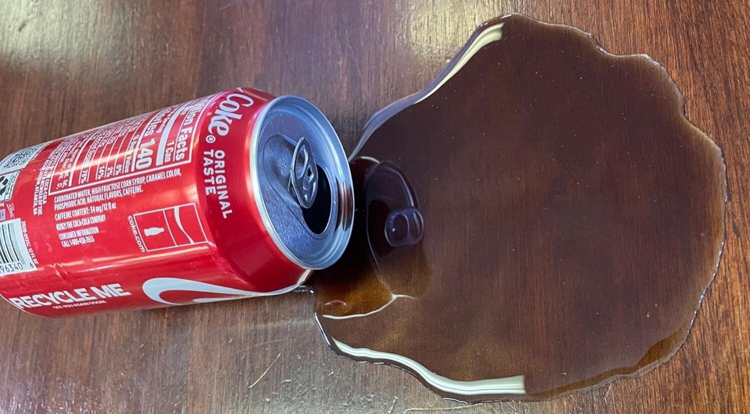 Faux Food Prop Spilled Cola Can New Joke - Gag Faux Food Prop Spilled Cola Can New Joke - Gag