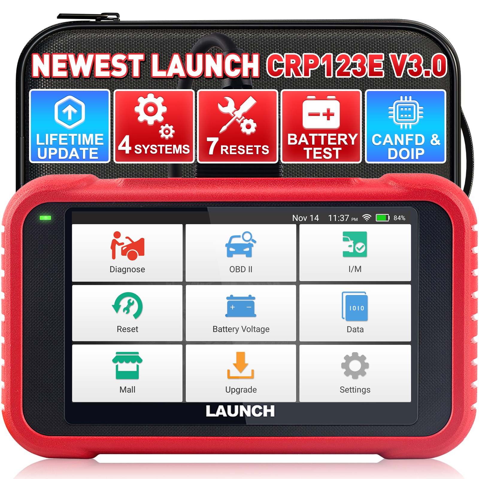 2026 X431 CRP123E V3.0 OBD2 Diagnostic Scanner ENG ABS SRS Fault Code Reader US
