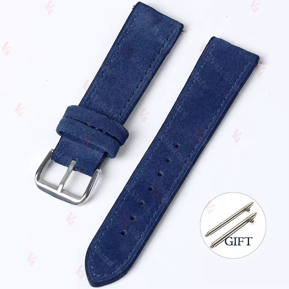 Premium Vintage Suede Leather Watch Strap 18/19/20/22mm Quick Release Band