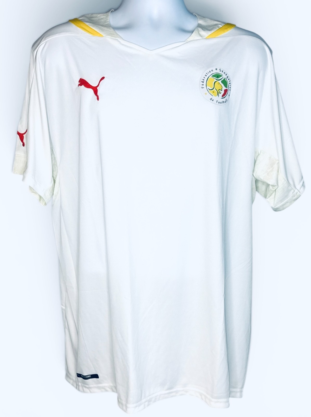 PUMA Senegal Home 2014/15 White Soccer Jersey PUMA Senegal Home 2014/15 White Soccer Jersey