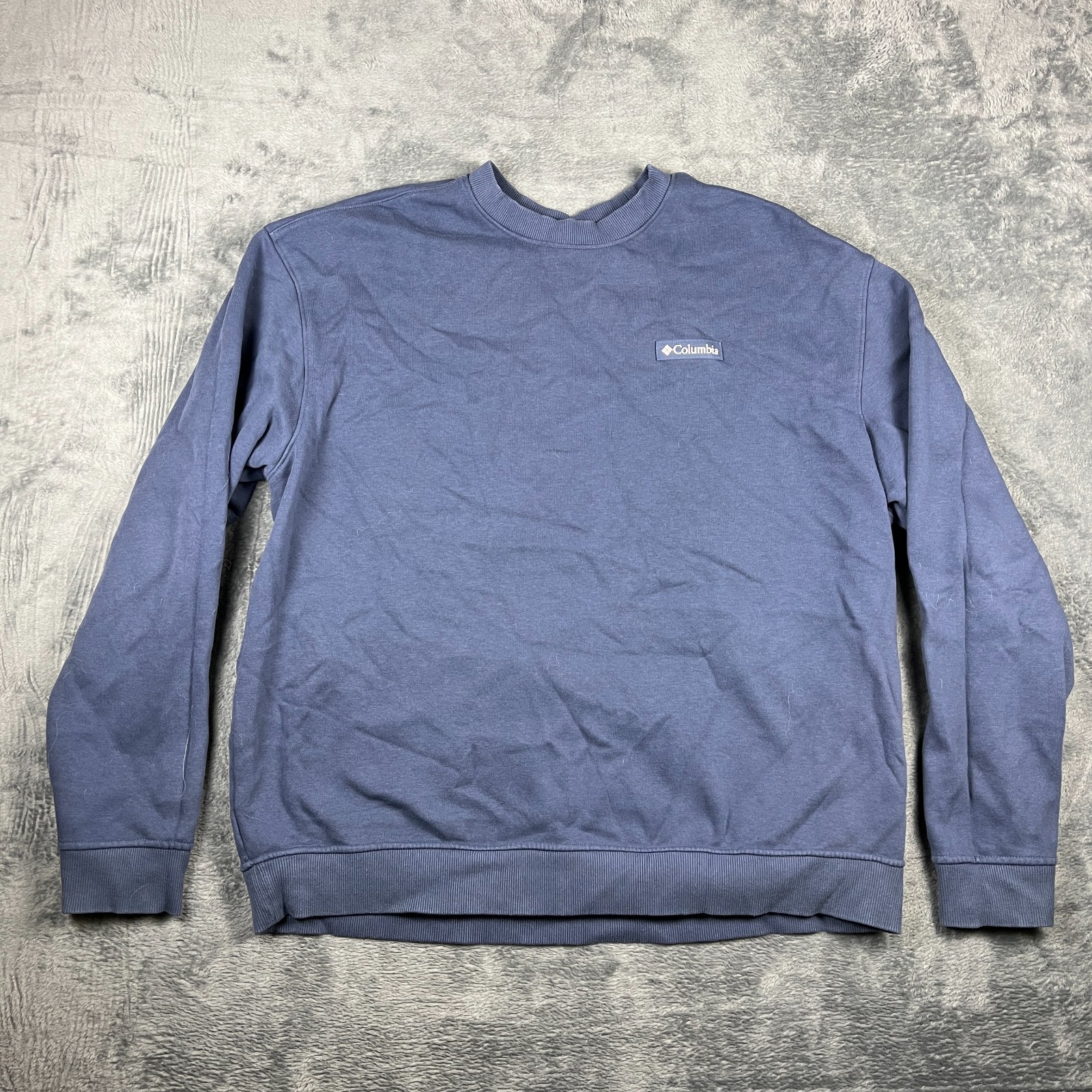 Columbia Sportswear Hart Mountain II Sweatshirt Mens XL Blue Fleece Lined Ribbed