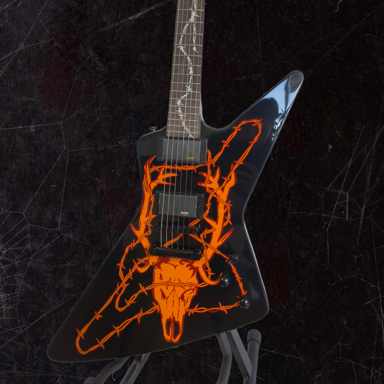 US Metallica’s James Hetfield MX-250 Electric guitar Custom Elk Skull Artwork