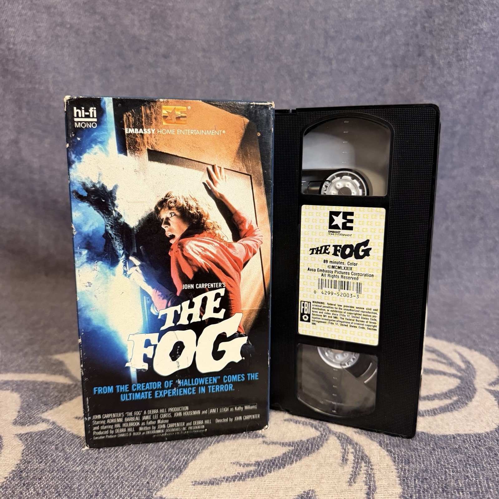 The Fog VHS John Carpenter Jamie Lee Curtis Embassy Vintage Horror Movie The Fog VHS John Carpenter Jamie Lee Curtis Embassy Vintage Horror Movie