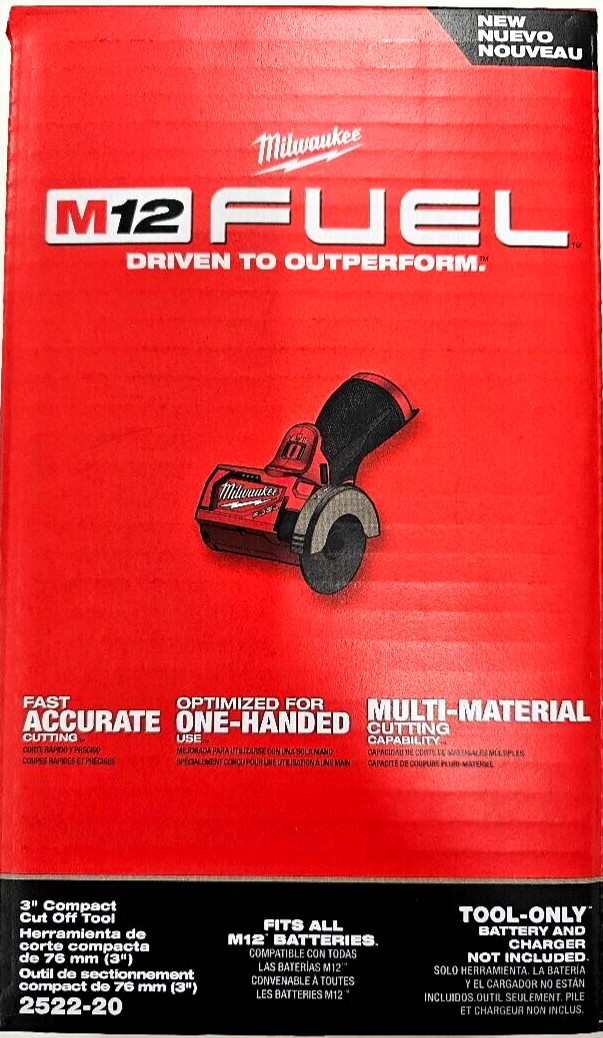 NEW N BOX Milwaukee FUEL 2522-20 M12 Compact 3\