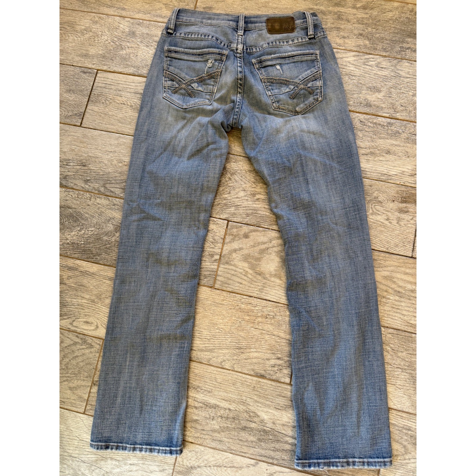 BKE Jake Straight Jeans 30x32 Mens Distressed Denim 30 x 32 ABP16254