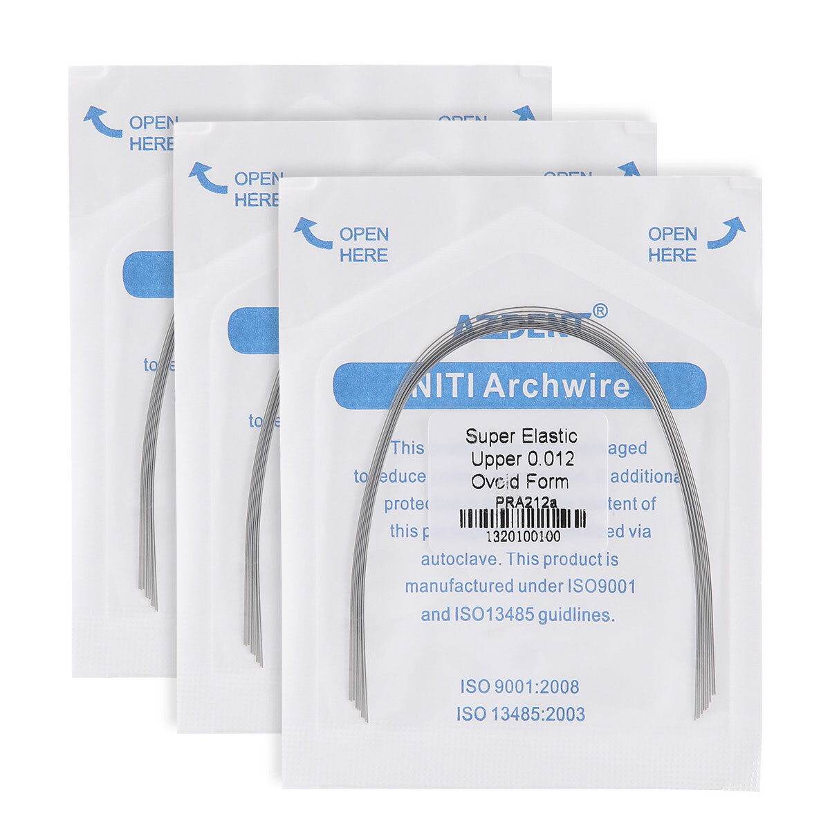 US 40X Ortodoncia Dental Super Elástica Niti Alambre de Arco Redondo Form AZDENT