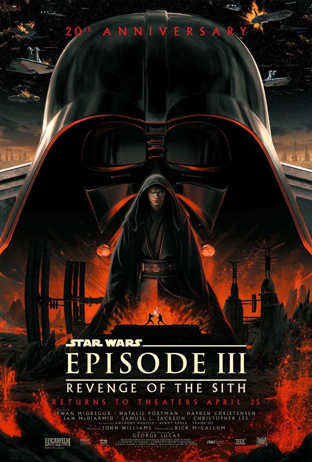 2005 Star Wars Episode III Revenge Of The Sith Movie Poster 11X17 Obi-Wan 🌋🍿