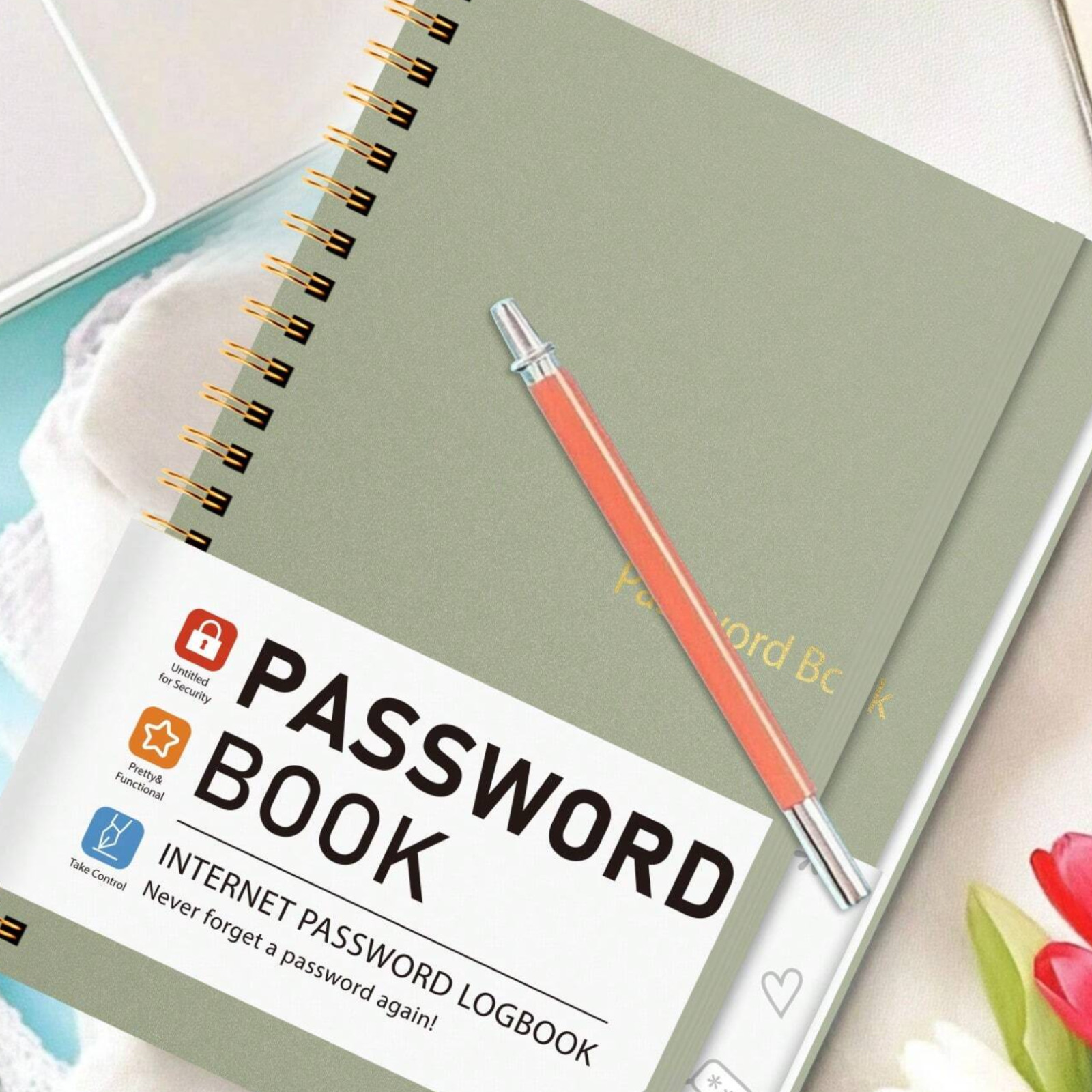 Password Keeper Notebook A-Z Alphabetical Log Book 52 Pages Secure Organizer 1pc