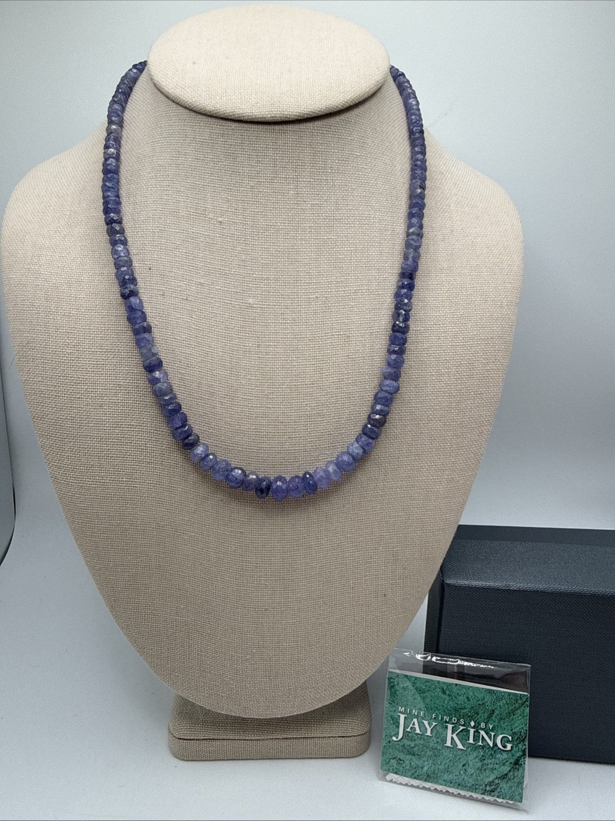 Jay King Natural Tanzanian Tanzanite Sterling Silver Necklace 18-21”
