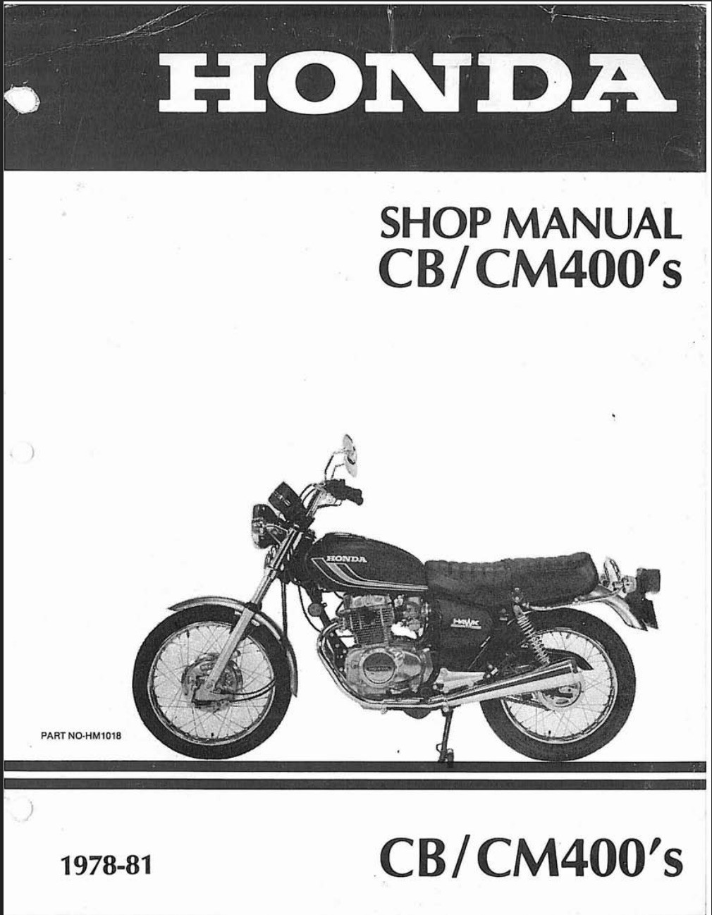 1978-1981 Honda CB400 Hawk CM400 CB400T Service Shop Repair Manual