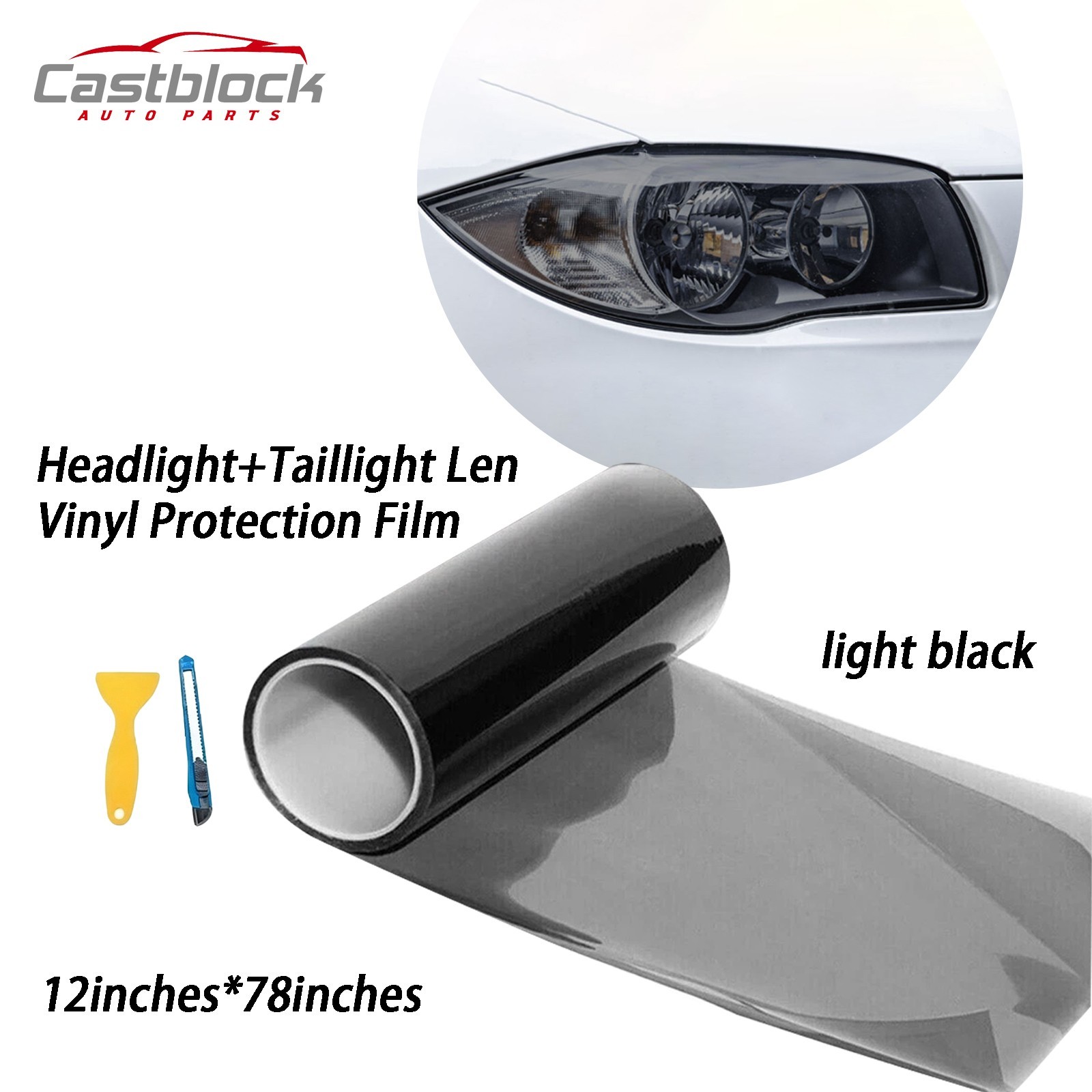 Light Smoke Gloss Vinyl Film Tint 12