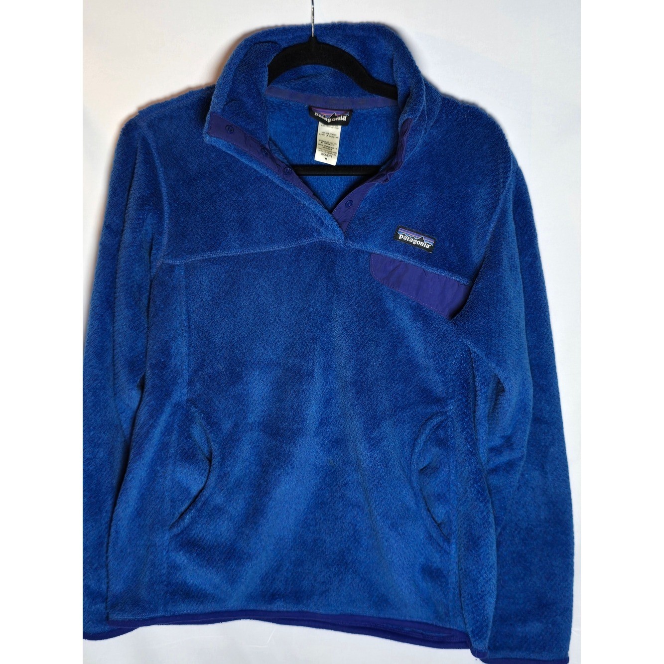 Patagonia Royal Blue Synchilla Snap-T Fleece Pullover Sweater Womens Medium