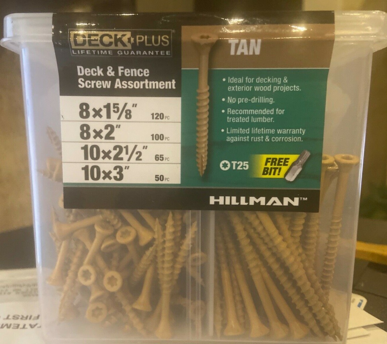 HILLMAN DECK + TAN (COMBO PACK) 120 8X1-5/8\ HILLMAN DECK + TAN (COMBO PACK) 120 8X1-5/8\