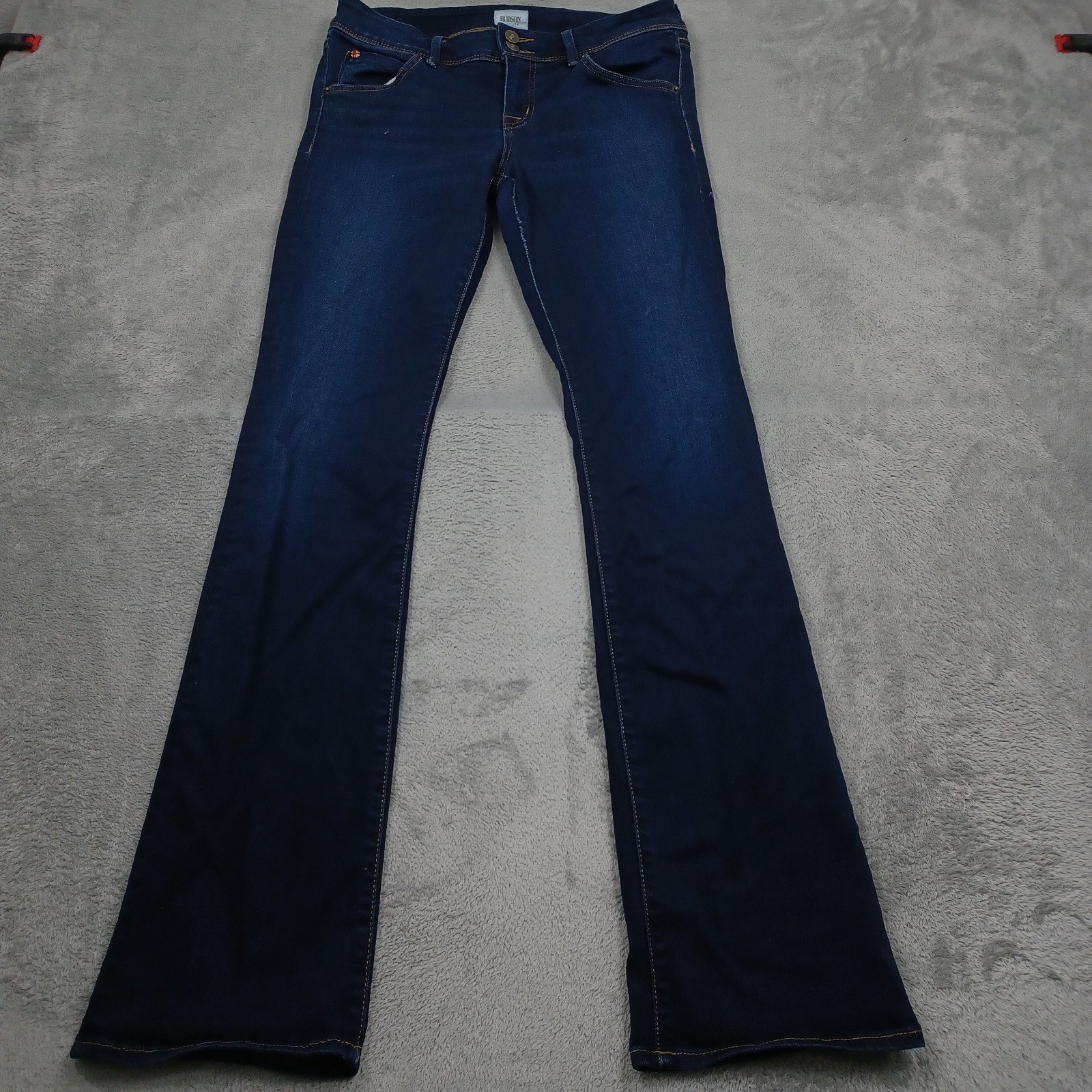Hudson Jeans Womens 29 Blue Denim Beth Baby Bootcut Distressed