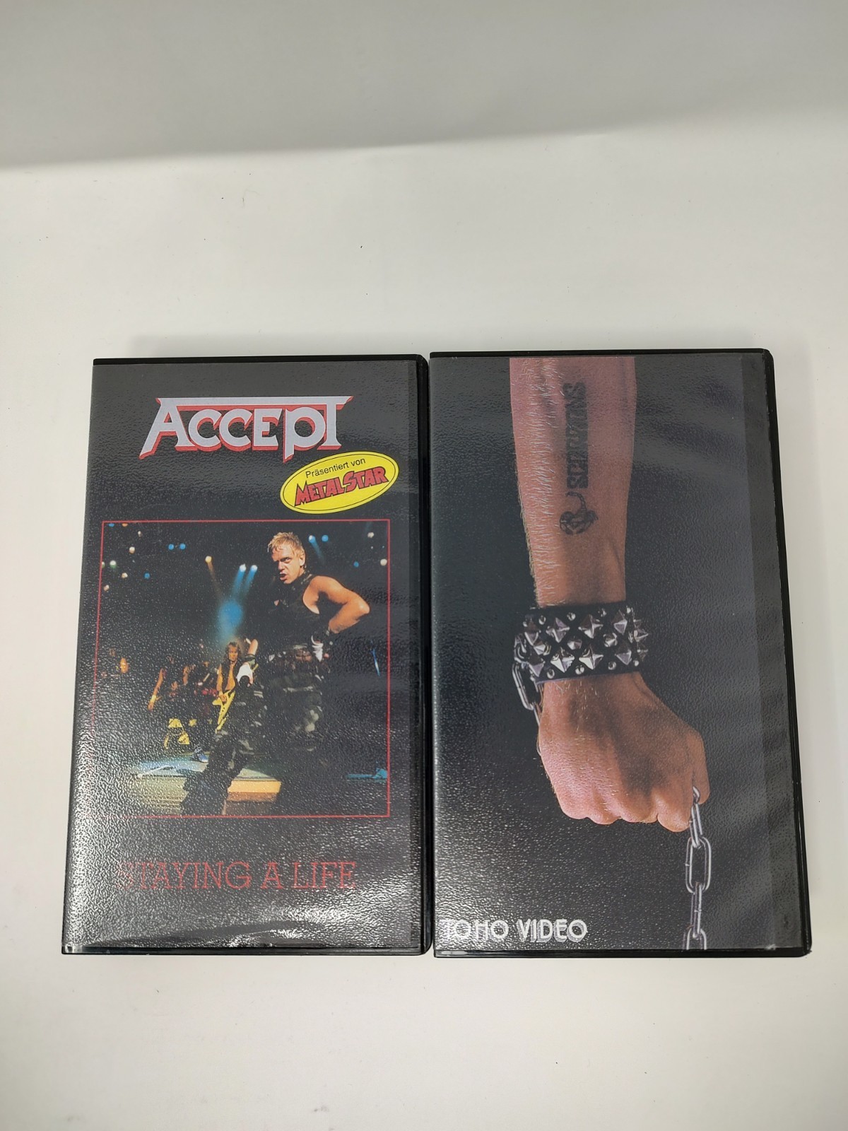 80s Heavy Metal VHS Accept Staying a Life Scorpions Super Rock Live In Japan 84