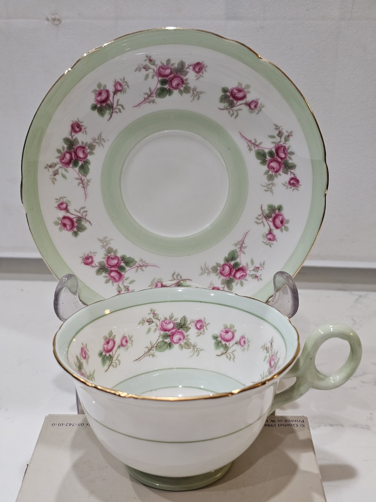 Shelley Fine Bone China Scalloped Cup & Saucer Flowers England - Bridal Rose Shelley Fine Bone China Scalloped Cup & Saucer Flowers England - Bridal Rose