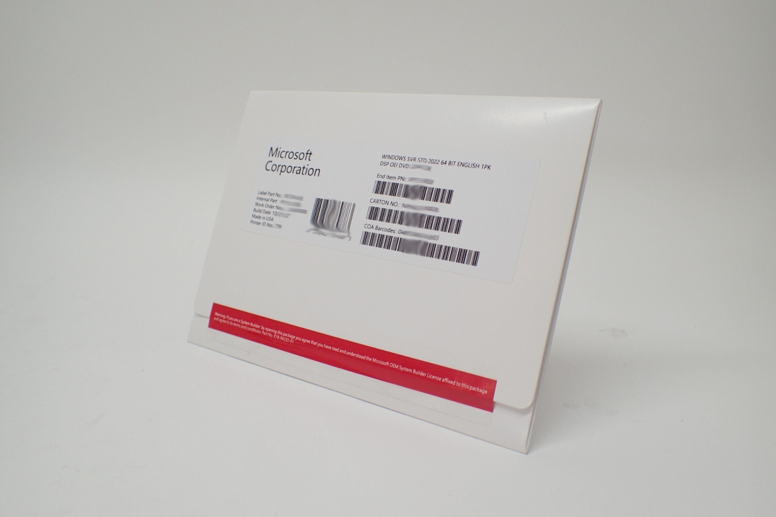 Microsoft Windows Server 2022 Standard DVD Kit 24 Core + PRODUCT LICENSE 1PK