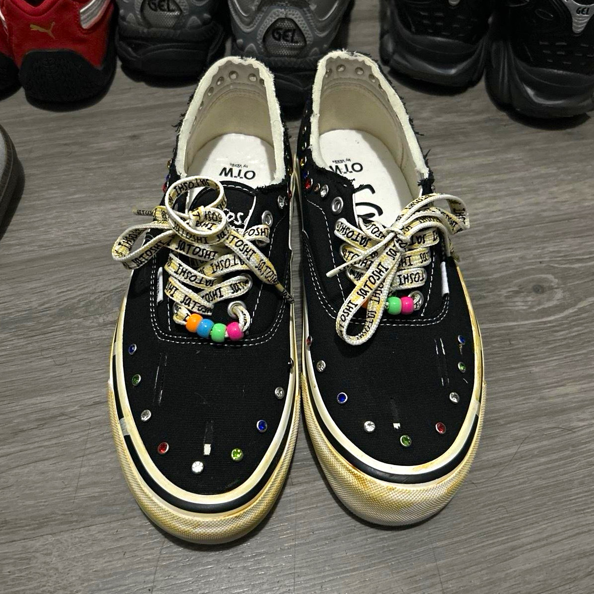 VANS OTW x Andy Warhol Men\'s Black Canvas Studded Lace-Up Sneakers US 9